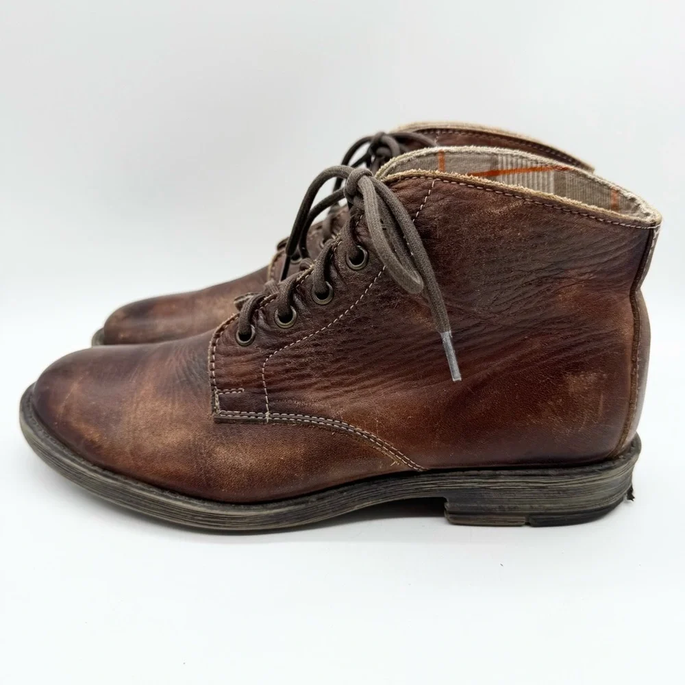 Bed Stu Men's Hoover Lace Up Chukka Boot Brown Distressed Size‎ 8.5 Minimalist